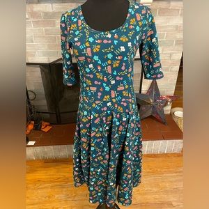 LuLaRoe Women's Size Large Dress‎ blue floral
